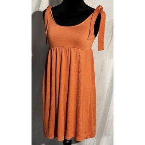 Wild Fable Bow Tie Tank Dress, Pumpkin Colored Dress, Size Small, Empire Waist